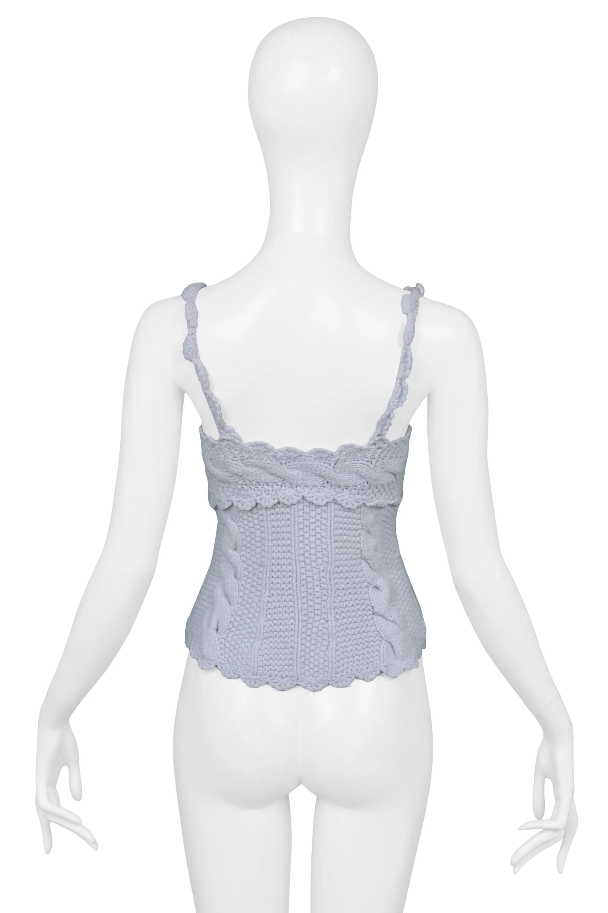 TAO FOR COMME DES GARCONS BLUE KNITTED CORSET TOP 2005