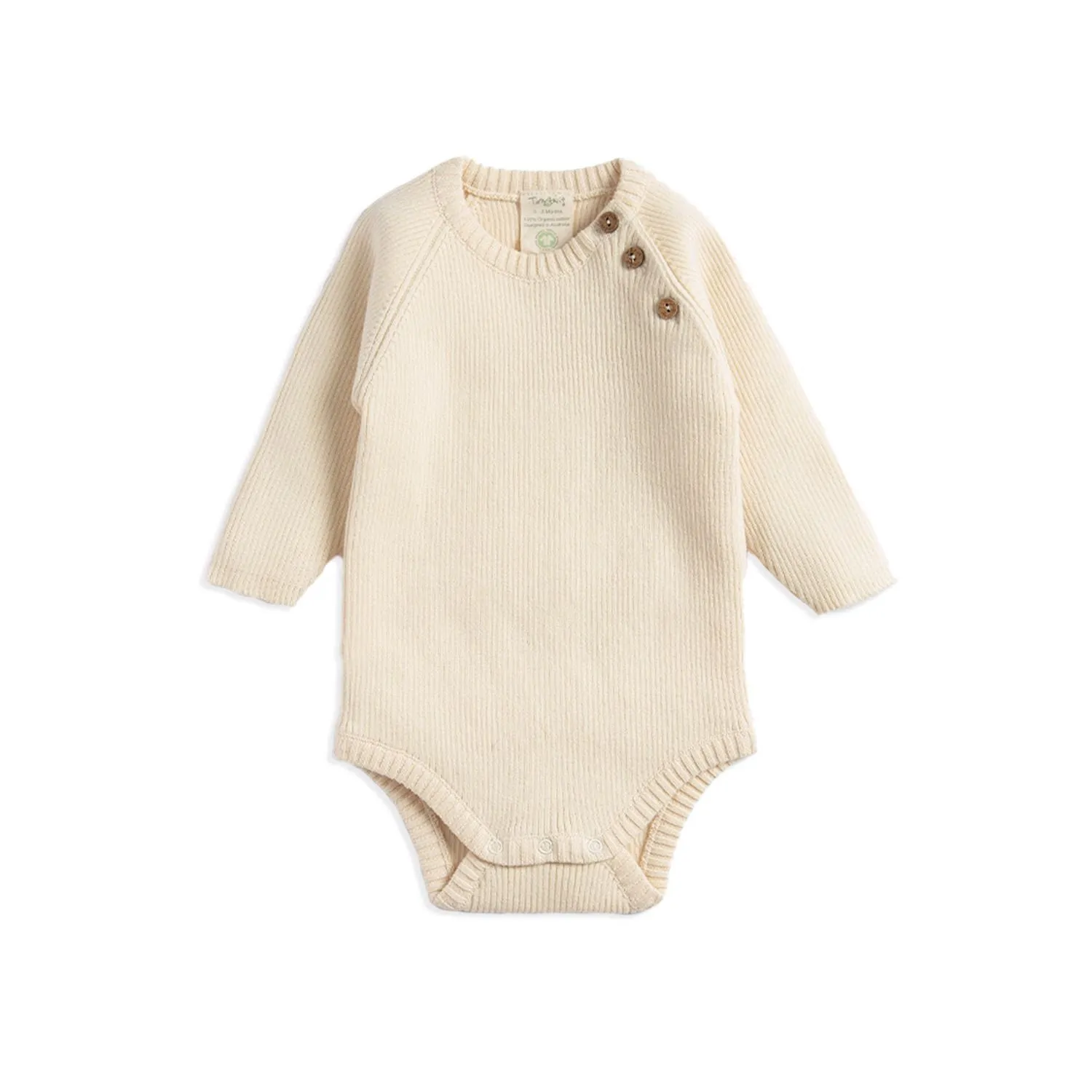 Tiny Twigs W23 Organic Knitted Bodysuit Birch TTW23- K1A