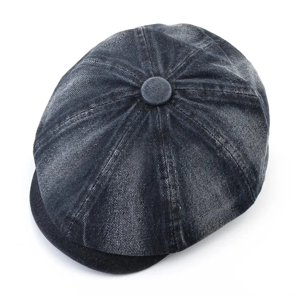 TOMSMY Retro-Style Denim Cap