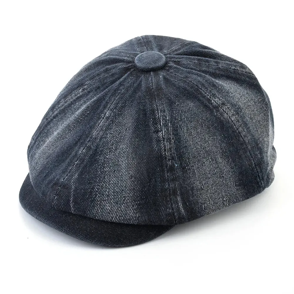 TOMSMY Retro-Style Denim Cap