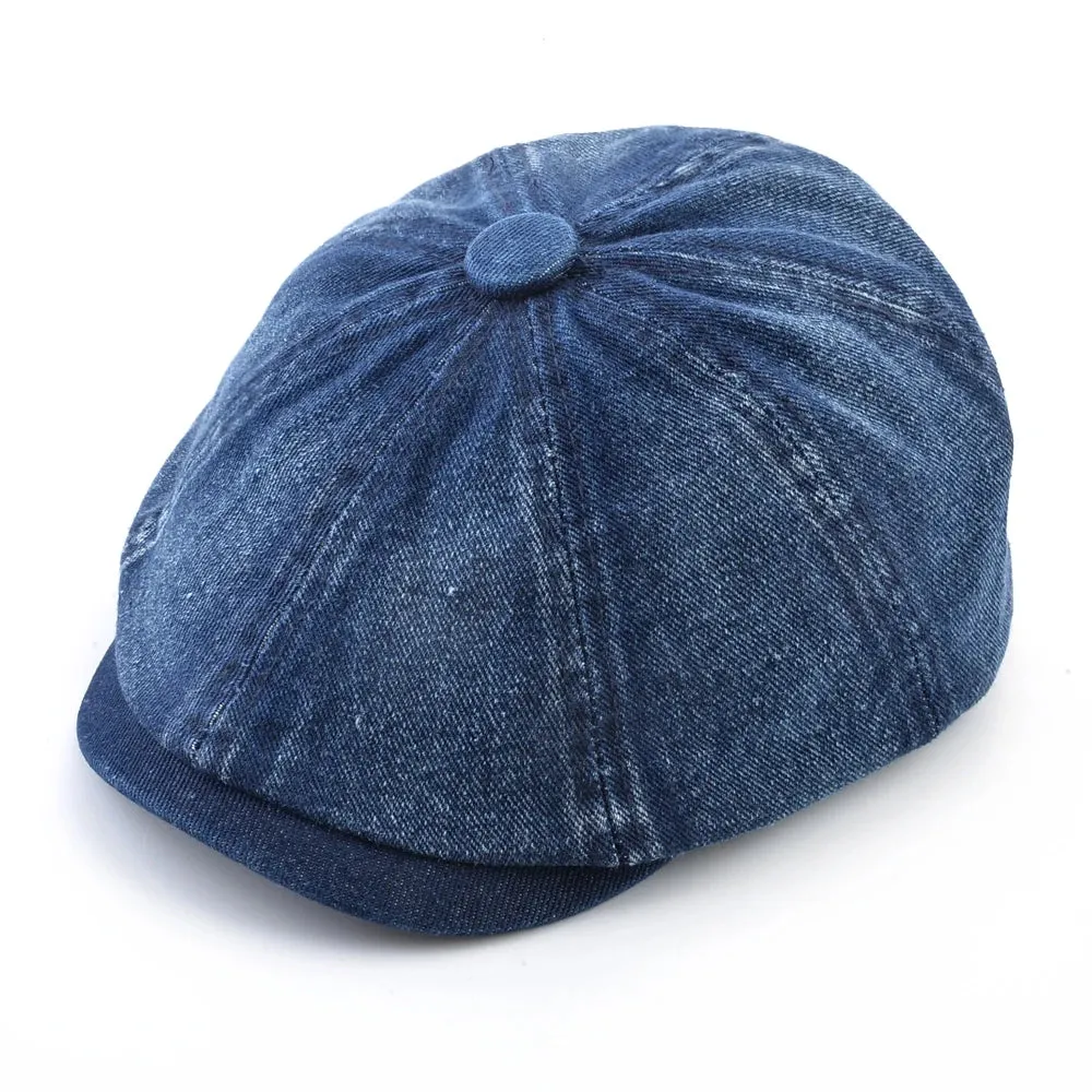 TOMSMY Retro-Style Denim Cap