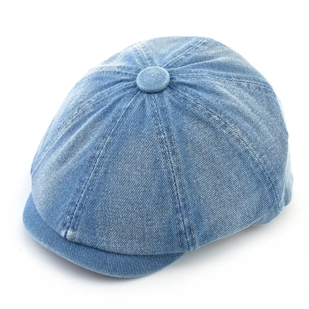 TOMSMY Retro-Style Denim Cap