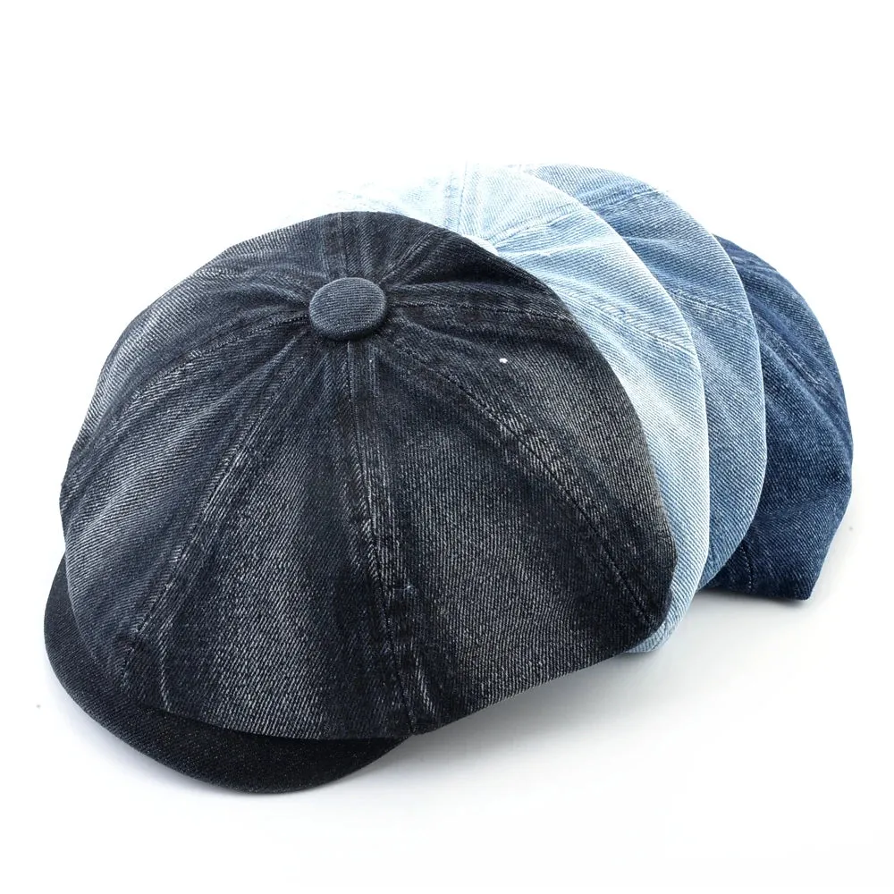 TOMSMY Retro-Style Denim Cap