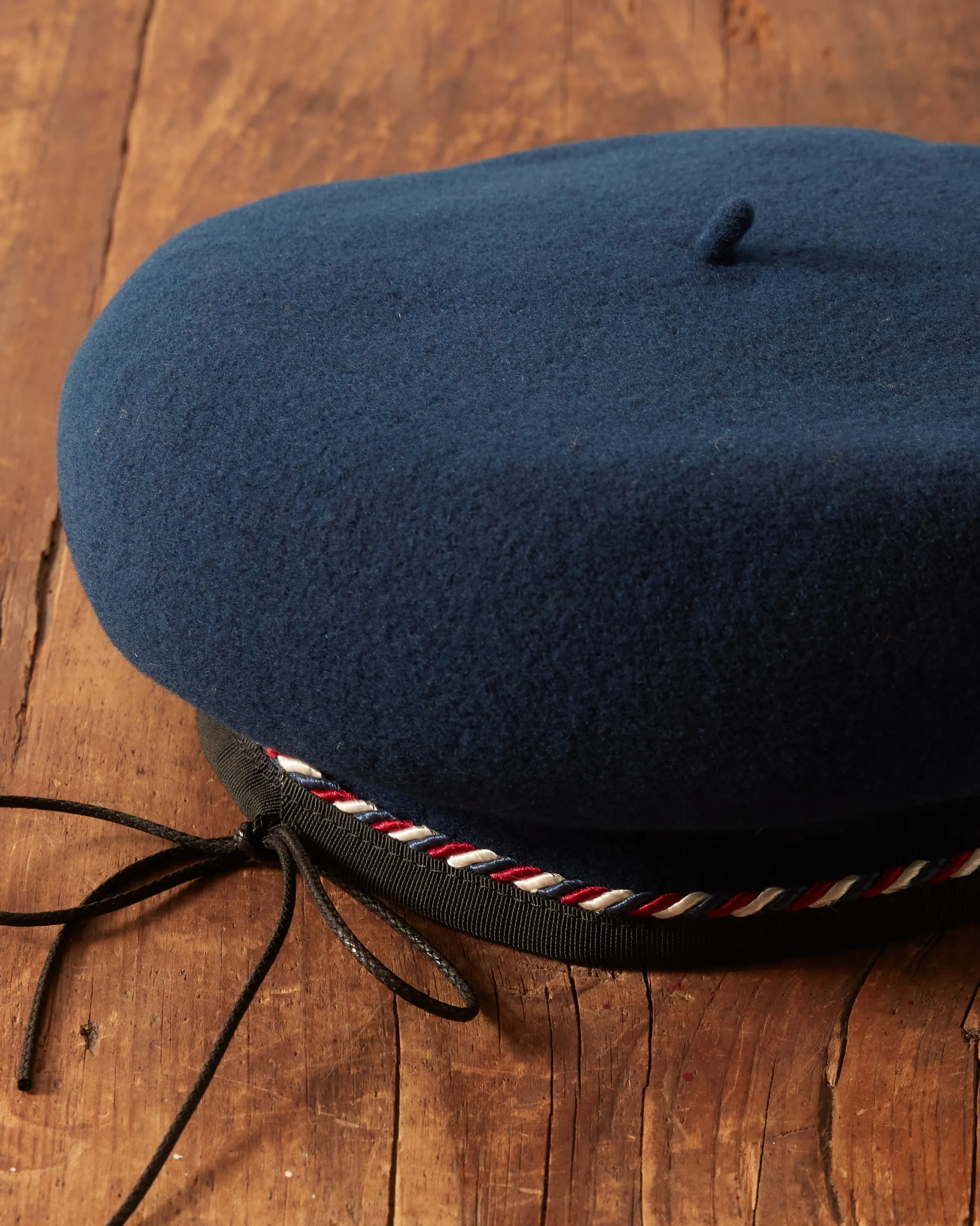 Twisted Piping Beret - Cobalt