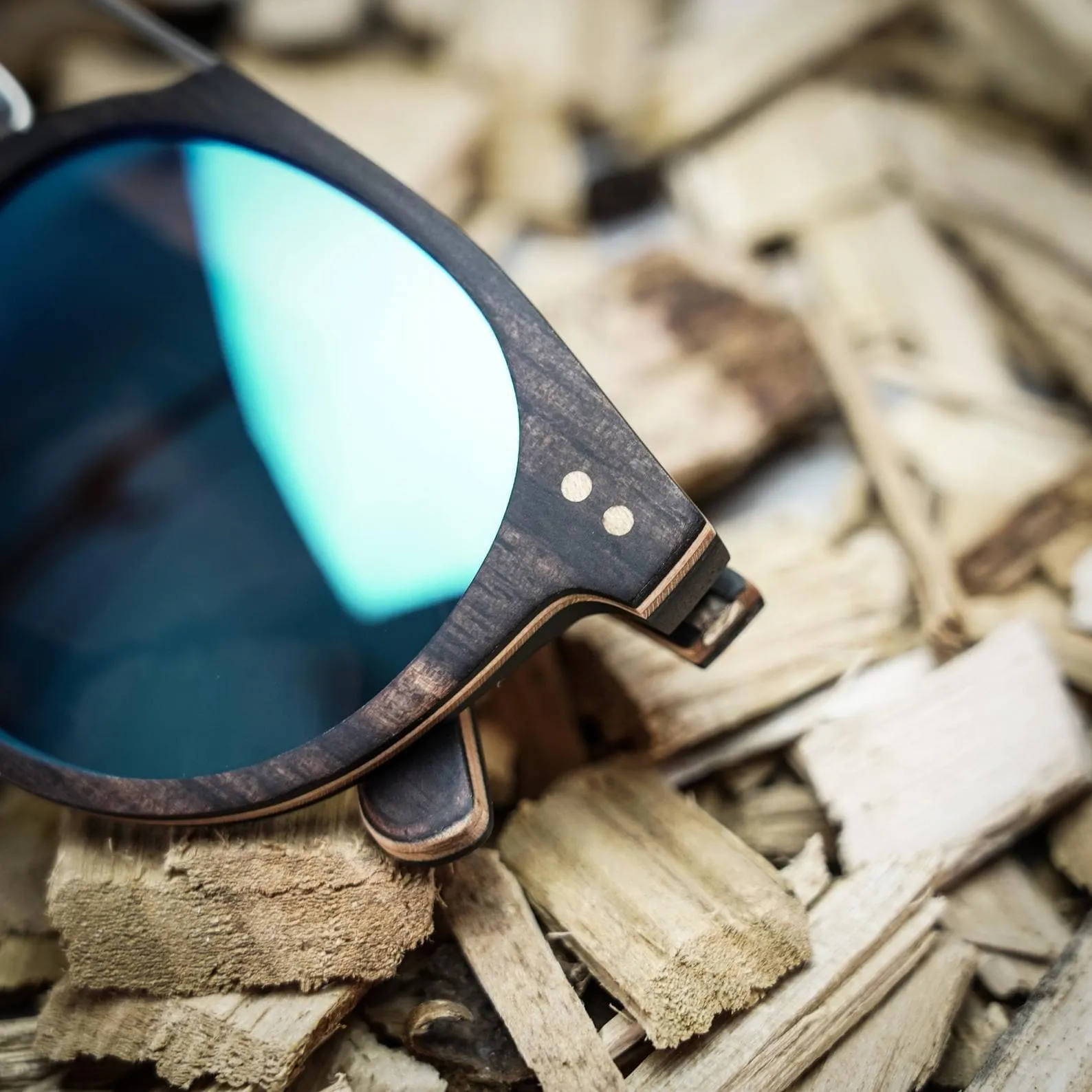 Vintage Round Wood Sunglasses