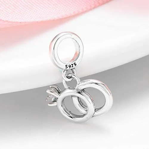 Wedding Rings Dangle Pendant Charm