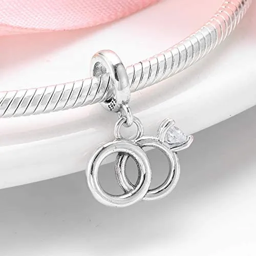 Wedding Rings Dangle Pendant Charm